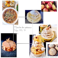 a collage of pictures of desserts and desserts