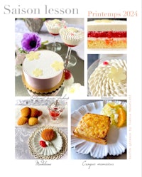 a collage of desserts with the words saison lesson