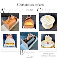 a series of pictures of different types of christmas cakes